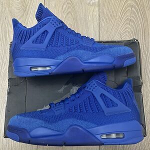 Nike Air Jordan 4 Retro Flyknit Hyper Royal Blue Size 8.5